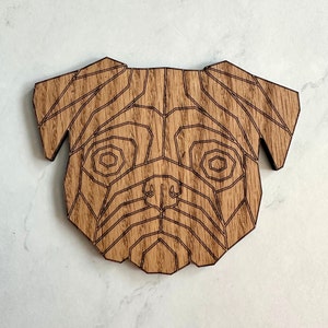 Pug Coasters | Fast & Free Shipping | Wooden Coasters For Dog Lovers | Sets of 2
