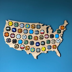 United States Bottle Cap Display | Perfect Beer Lover Gift | Fast & Free Shipping