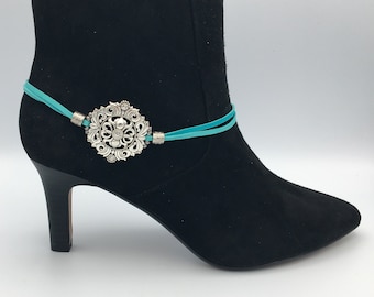 Boot Belt with Silver Medallion