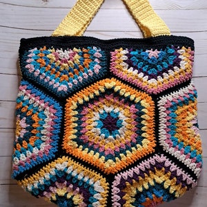 Crocheted bag/market bag/ beach bag/tote bag/multi color bag