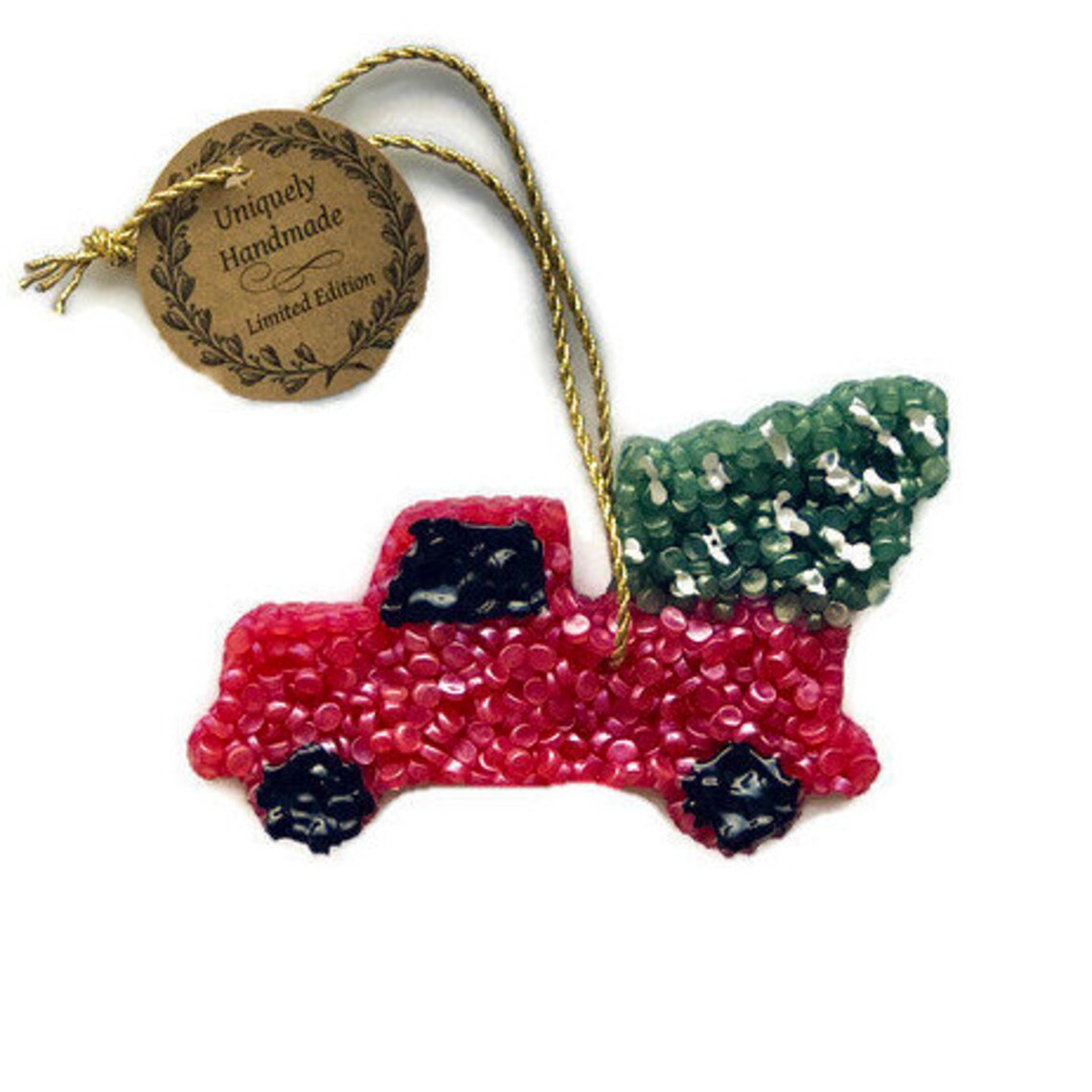 Truck with Christmas Tree Aroma Bead Car Air Freshener. Hang Etsy