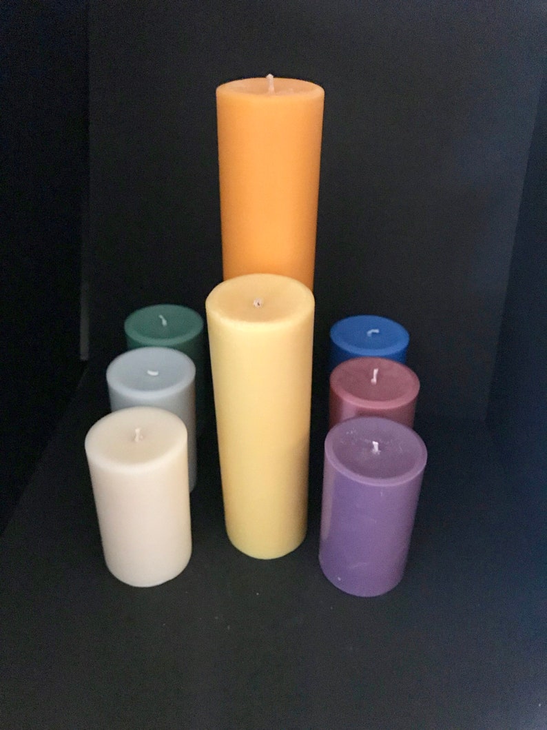 2x6 Soy Pillar Candle. Scented and Unscented in Several Etsy