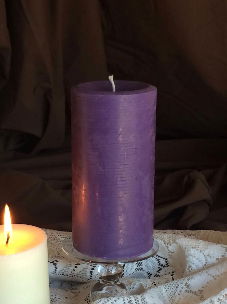 3x6 Round Pillar Candle. Soy wax scented in premium Etsy