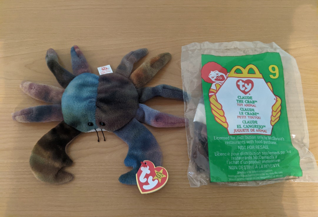 Ty Claude the Crab Retired 1996 Mint Condition Plus the 1999 Mcdonald's