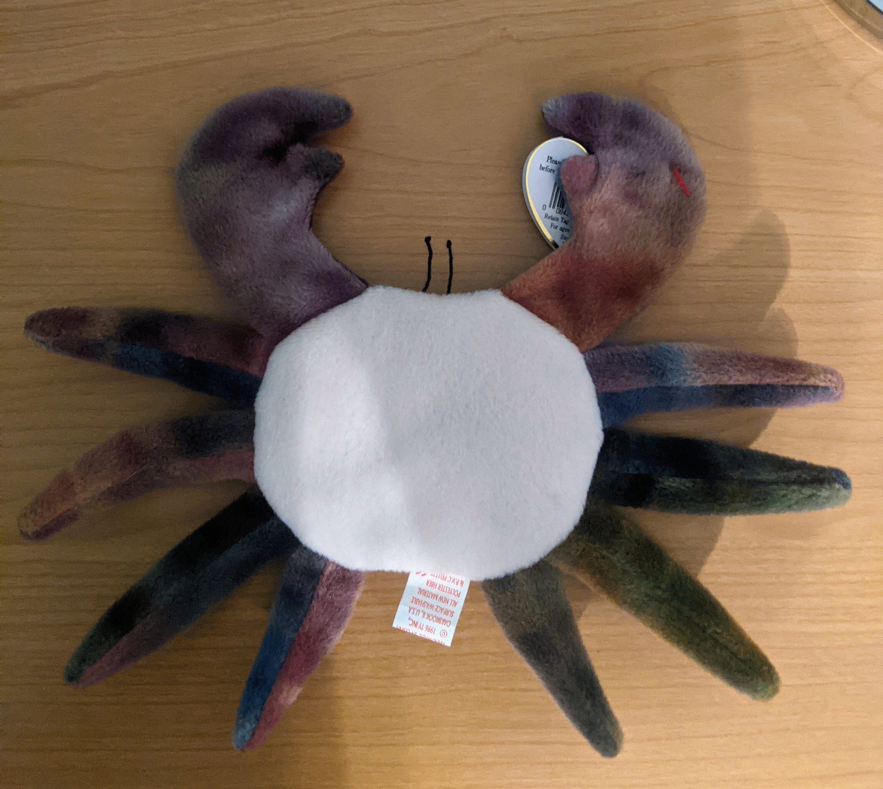 Ty Beanie Baby CLAUDE the CRAB 1996retirederrorsmint Condition Etsy