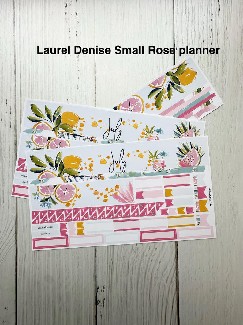 July 2026 for the SMALL Laurel Denise Rose Planner - Etsy