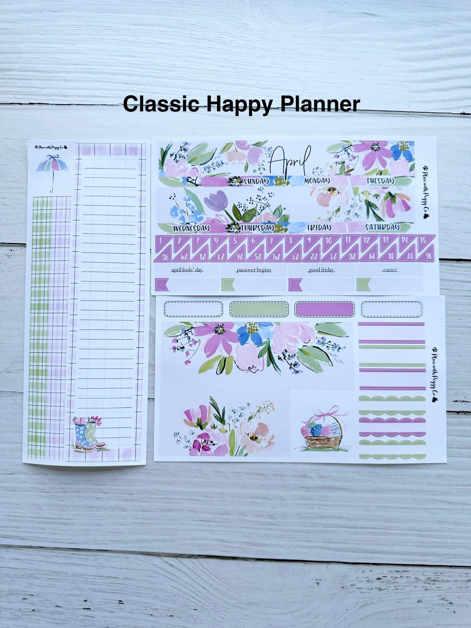 April 2026 Monthly Kit for Erin Condren and Classic Happy Planner - Etsy