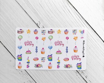 Watercolor Birthday Deco