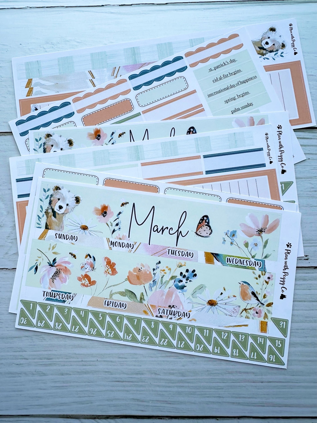 March 2026 Monthly Kit for Erin Condren and Classic Happy Planner - Etsy