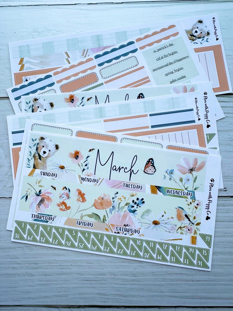 March 2026 Monthly Kit for Erin Condren and Classic Happy Planner - Etsy