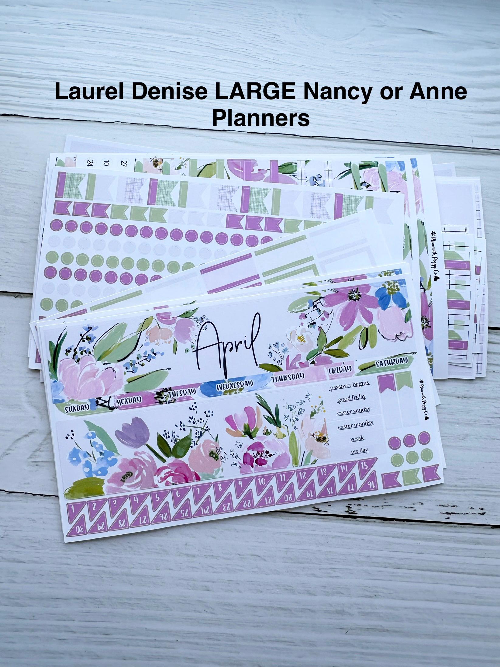 April 2026 for the Laurel Denise LARGE Anne and Nancy Planners - Etsy