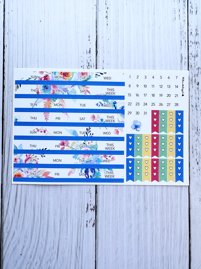 Rainbow June 2024 for the Laurel Denise Vertical and Horizontal Planner Date Strip (Sunday)
