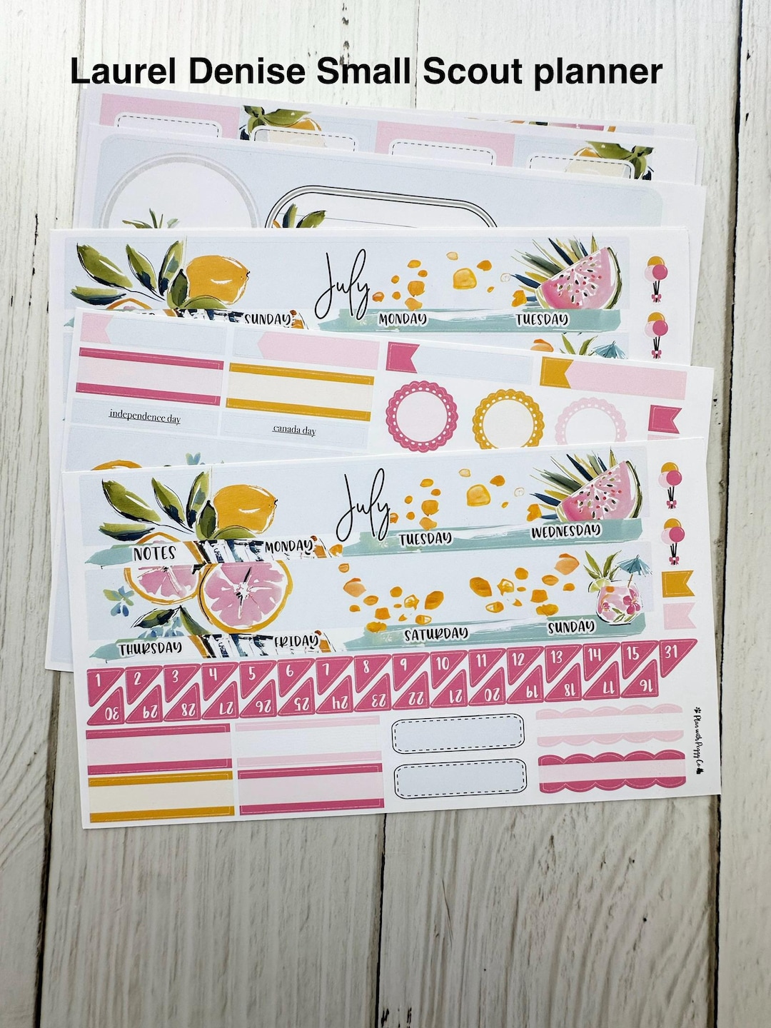 July 2026 Monthly for the Laurel Denise SMALL Scout Planner - Etsy
