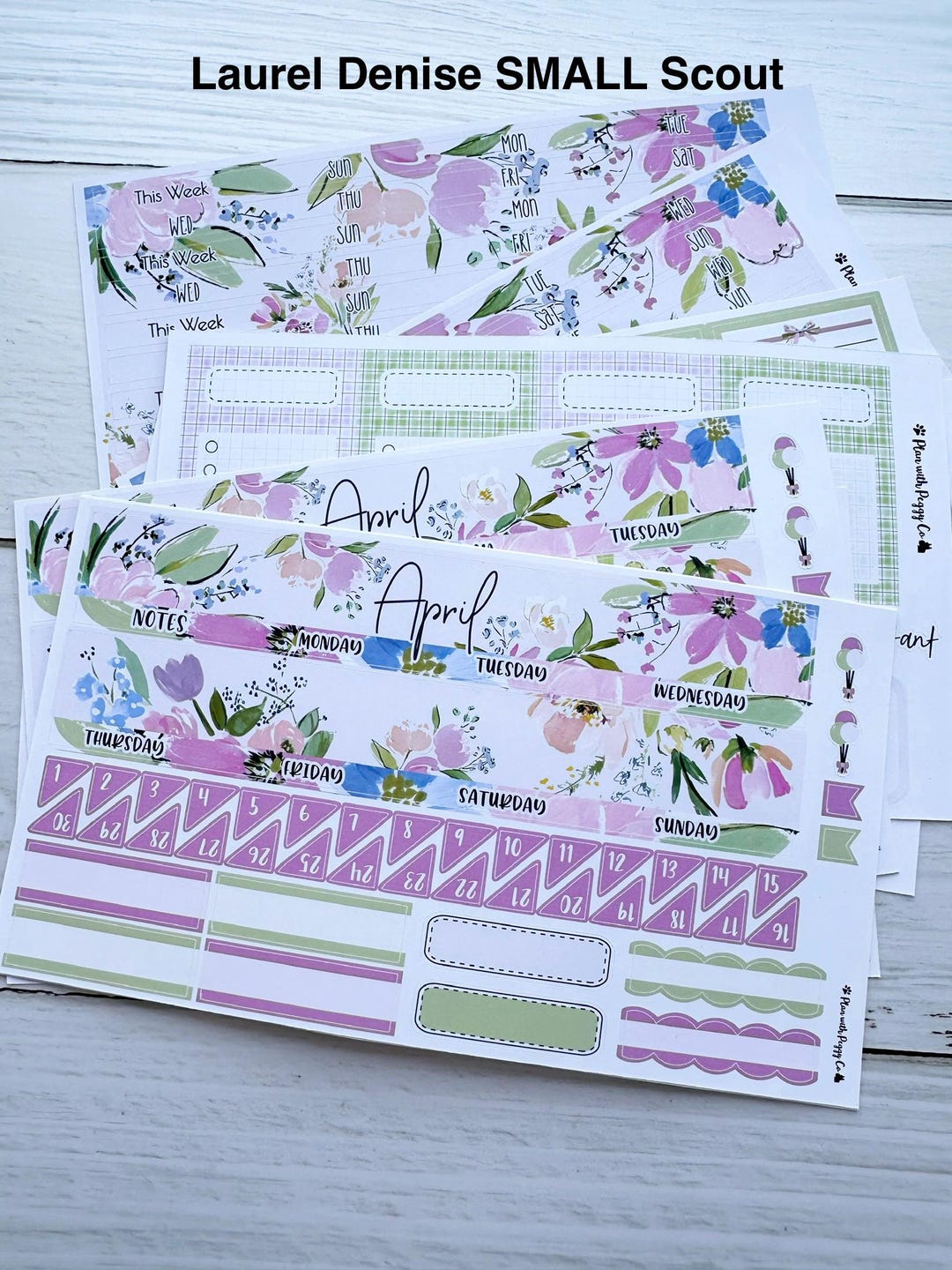 April 2026 for the Laurel Denise SMALL Scout Planner - Etsy