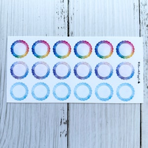 Rainbow June 2024 for the Laurel Denise Vertical and Horizontal Planner Scalloped Circles