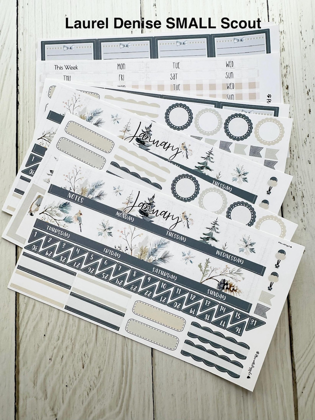 January 2026 for the Laurel Denise SMALL Scout Planner - Etsy