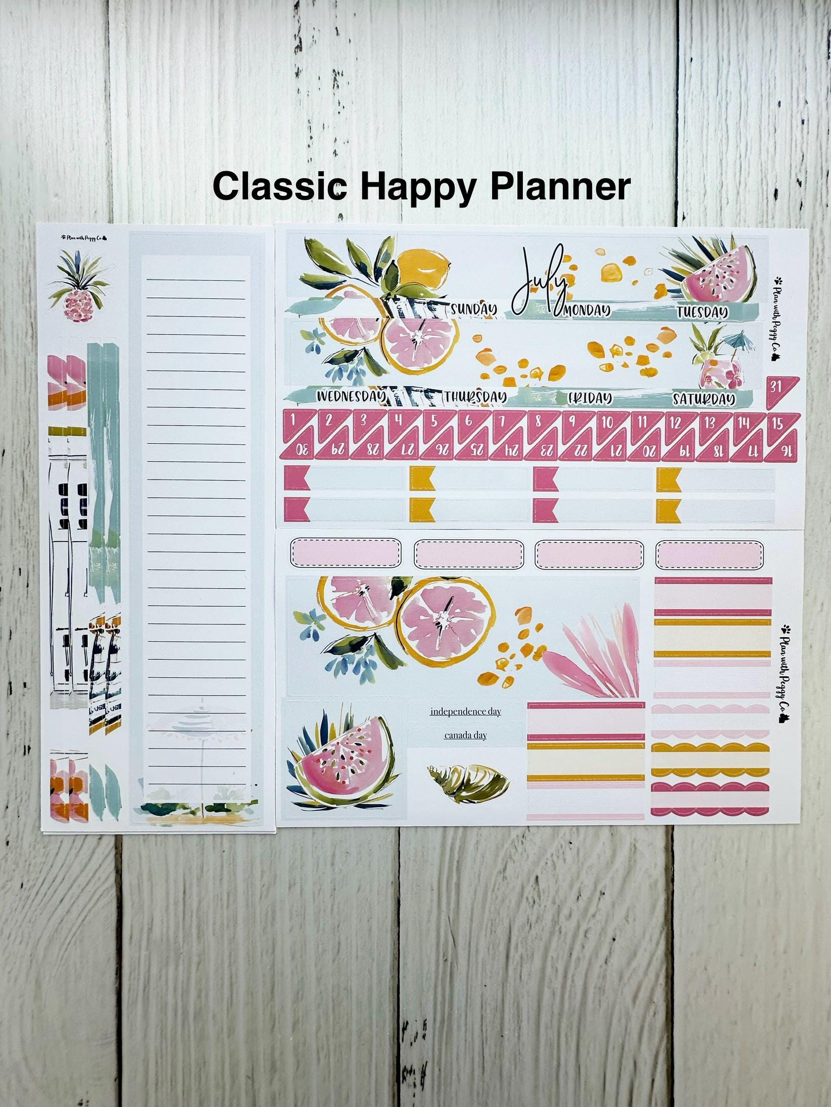 July 2026 Monthly Kit for Erin Condren and Classic Happy Planner - Etsy