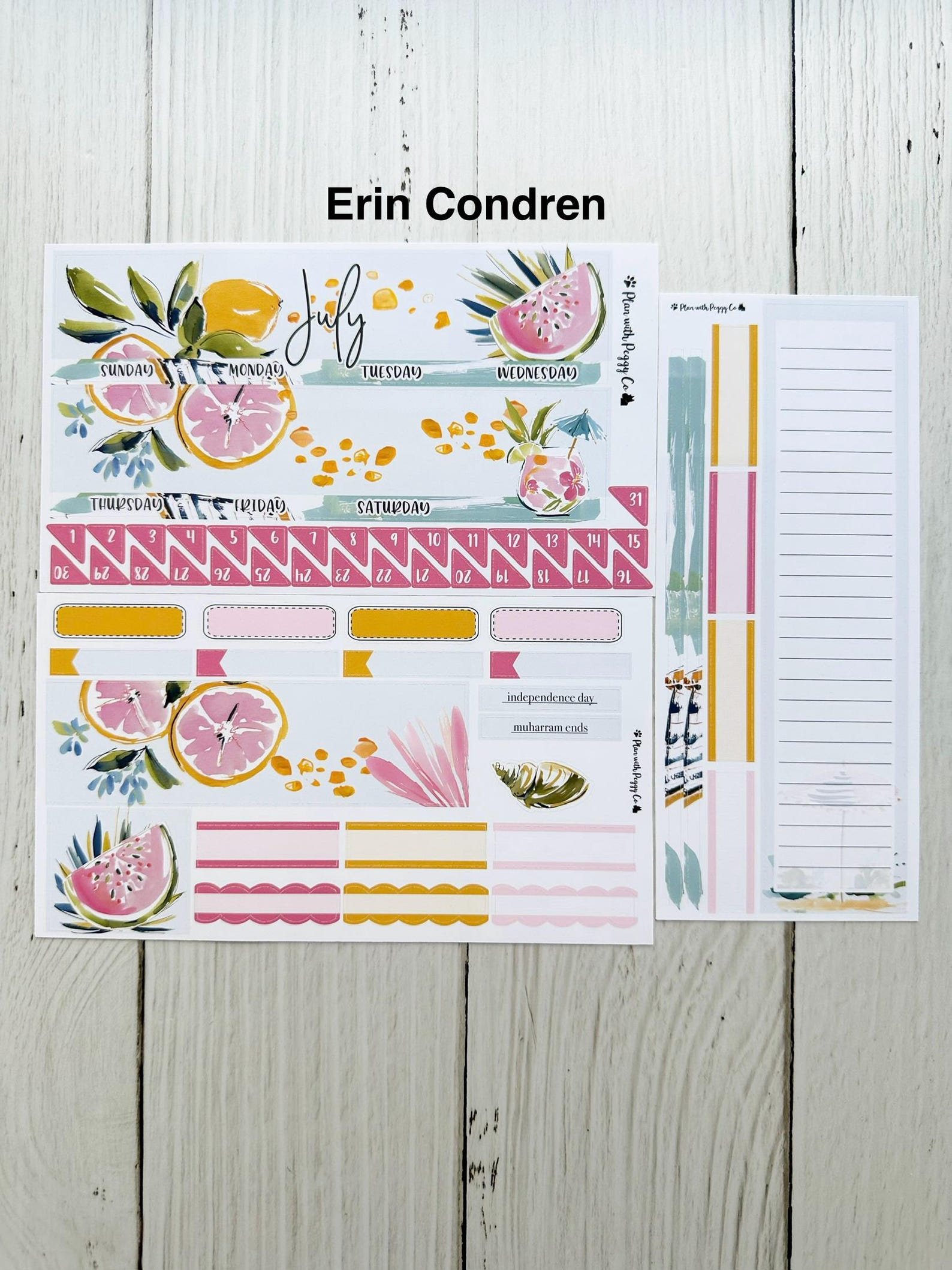 July 2026 Monthly Kit for Erin Condren and Classic Happy Planner - Etsy