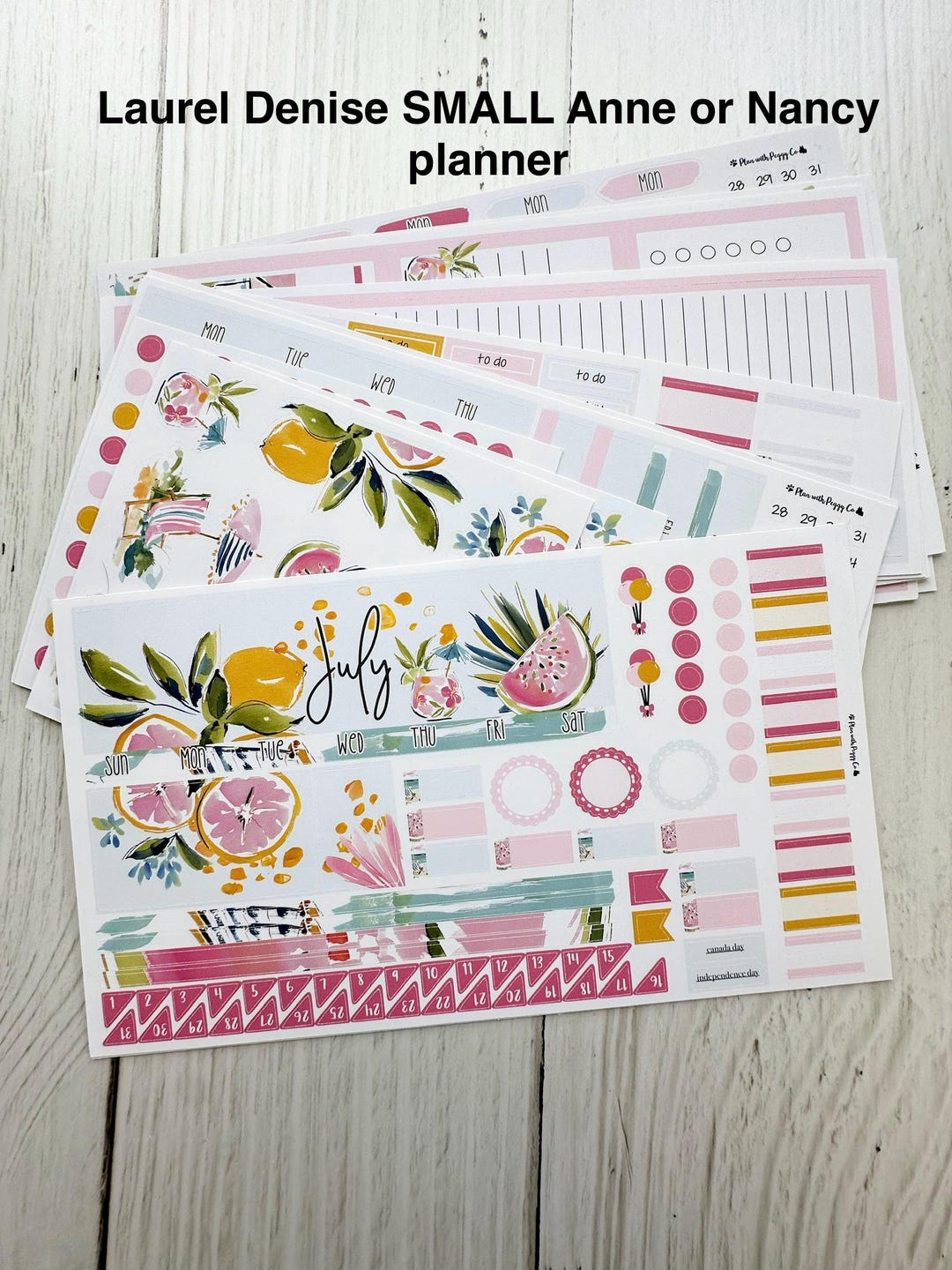 July 2026 Monthly for the SMALL Laurel Denise Anne and Nancy Planners ...
