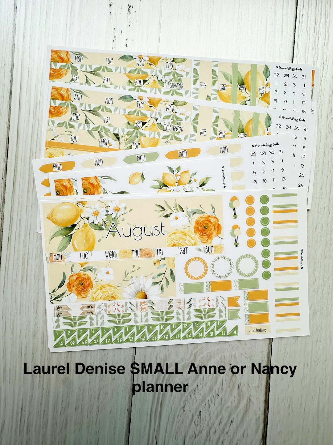 August 2026 Monthly for the SMALL Laurel Denise Anne and Nancy Planners ...
