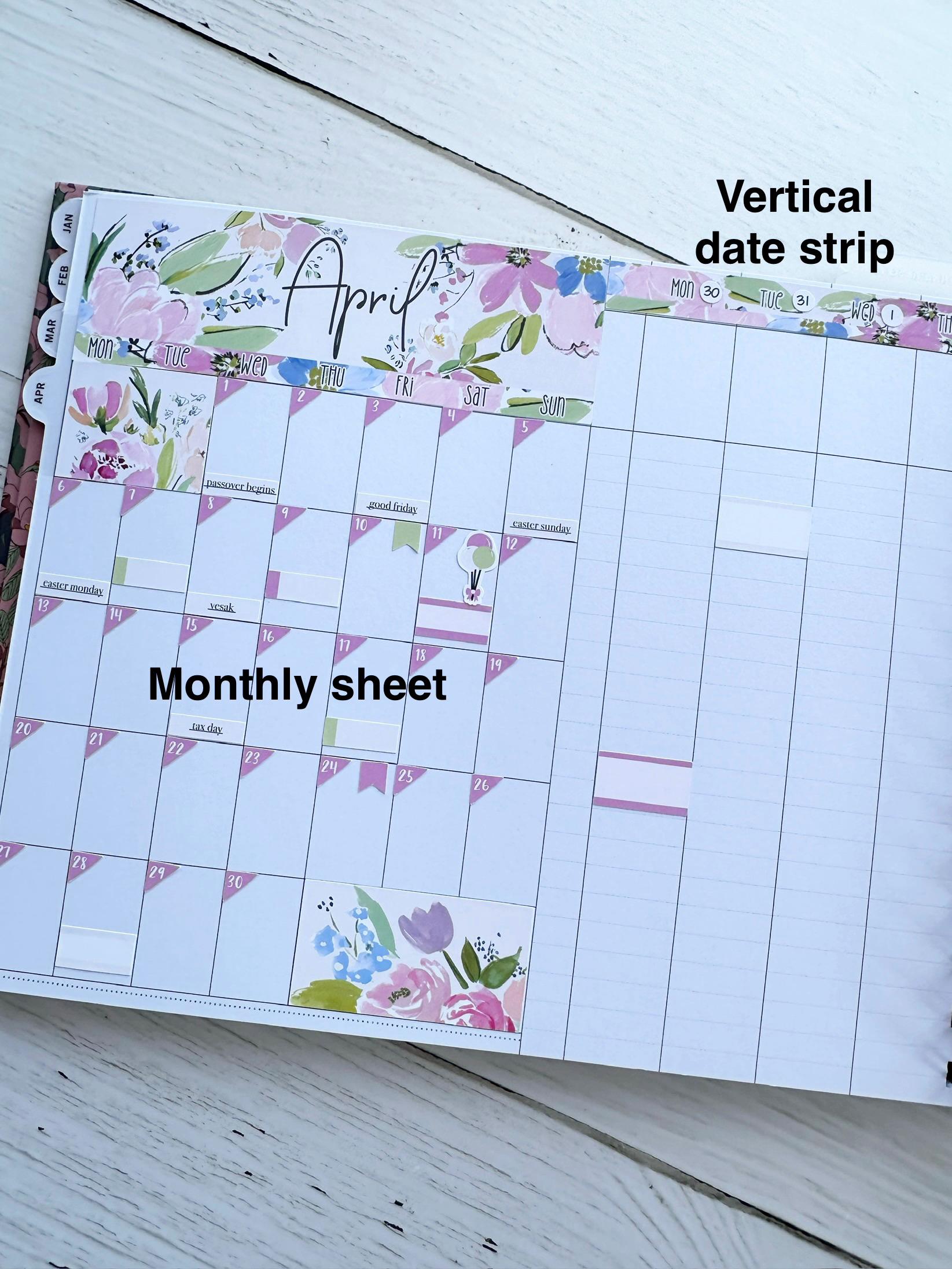 April 2026 for the SMALL Laurel Denise Anne and Nancy Planners - Etsy
