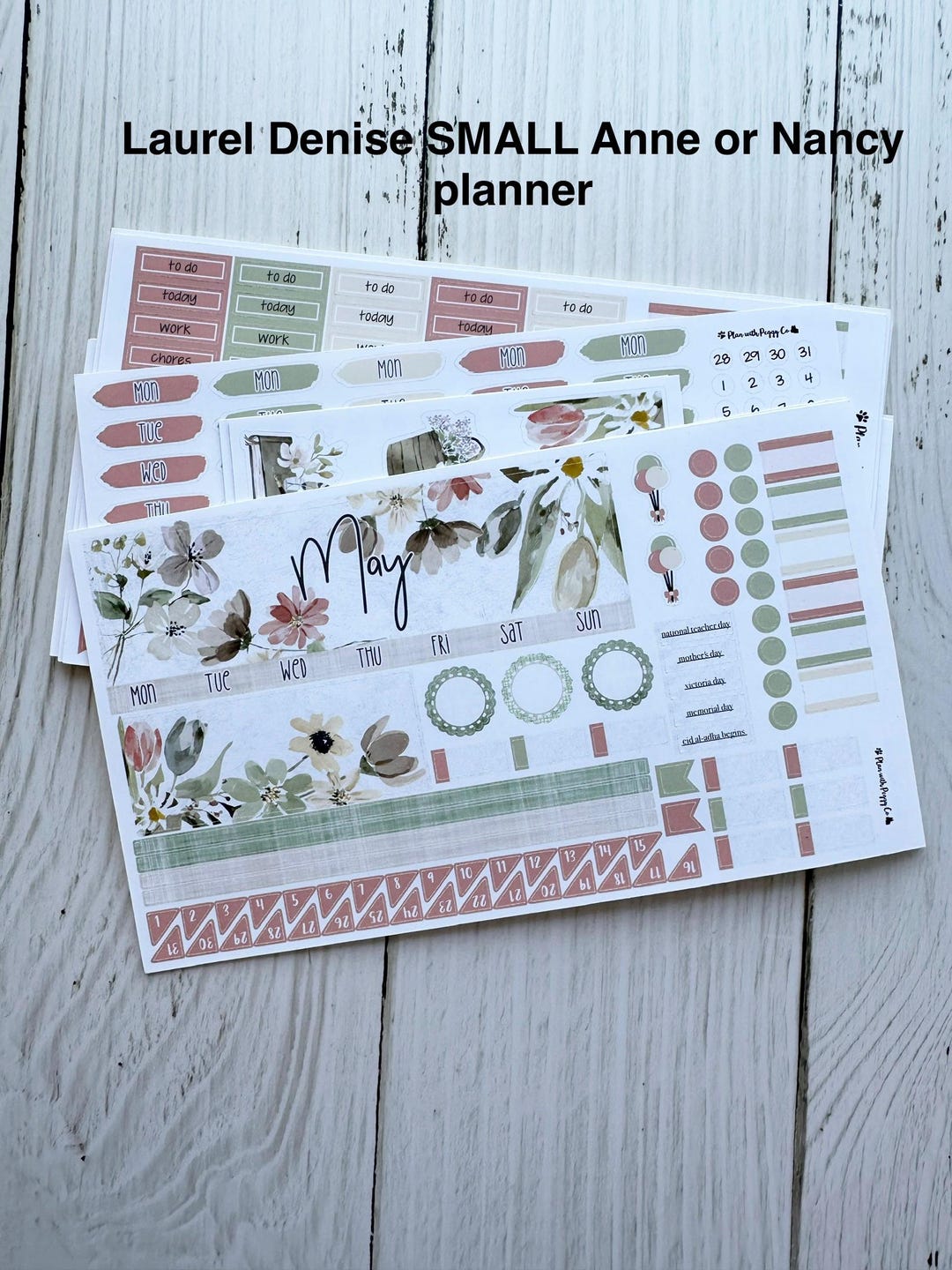 May 2026 for the SMALL Laurel Denise Anne and Nancy Planners - Etsy