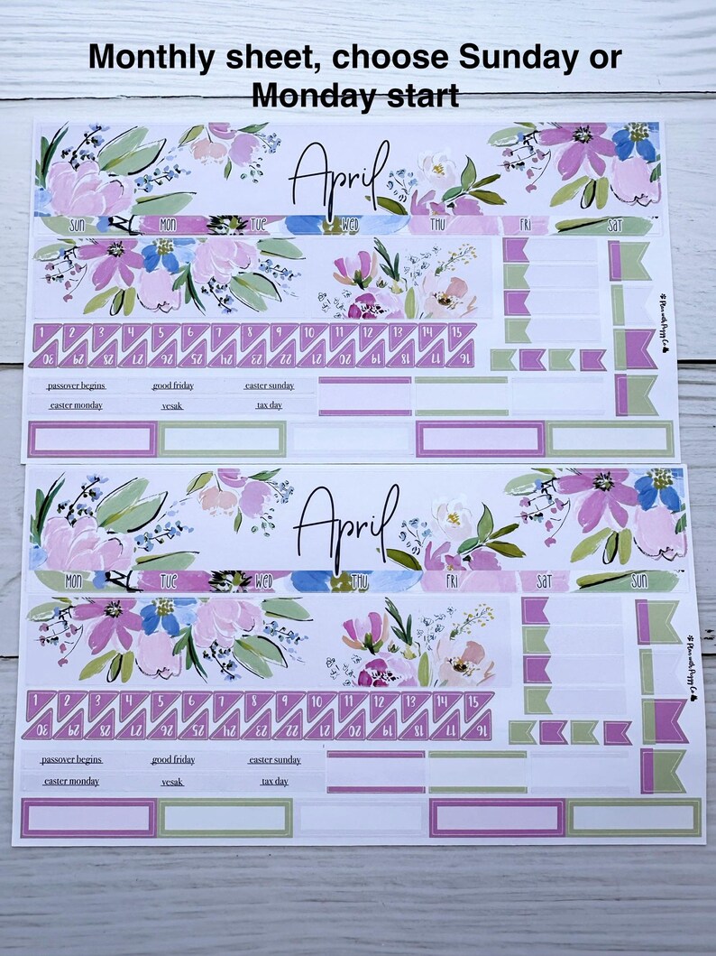 April 2026 for the SMALL Laurel Denise Rose Planner - Etsy