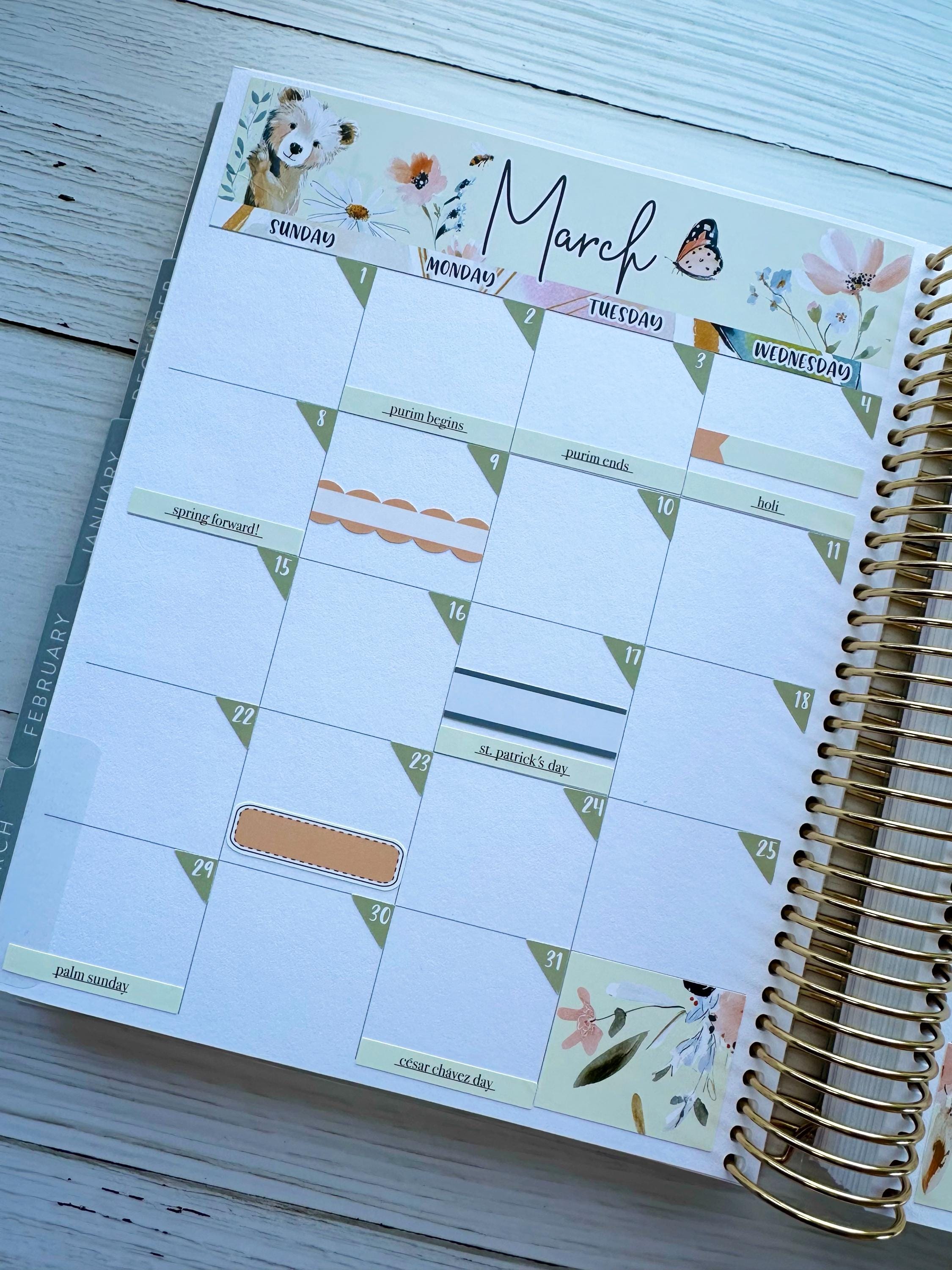 March 2026 Monthly Kit for Erin Condren and Classic Happy Planner - Etsy