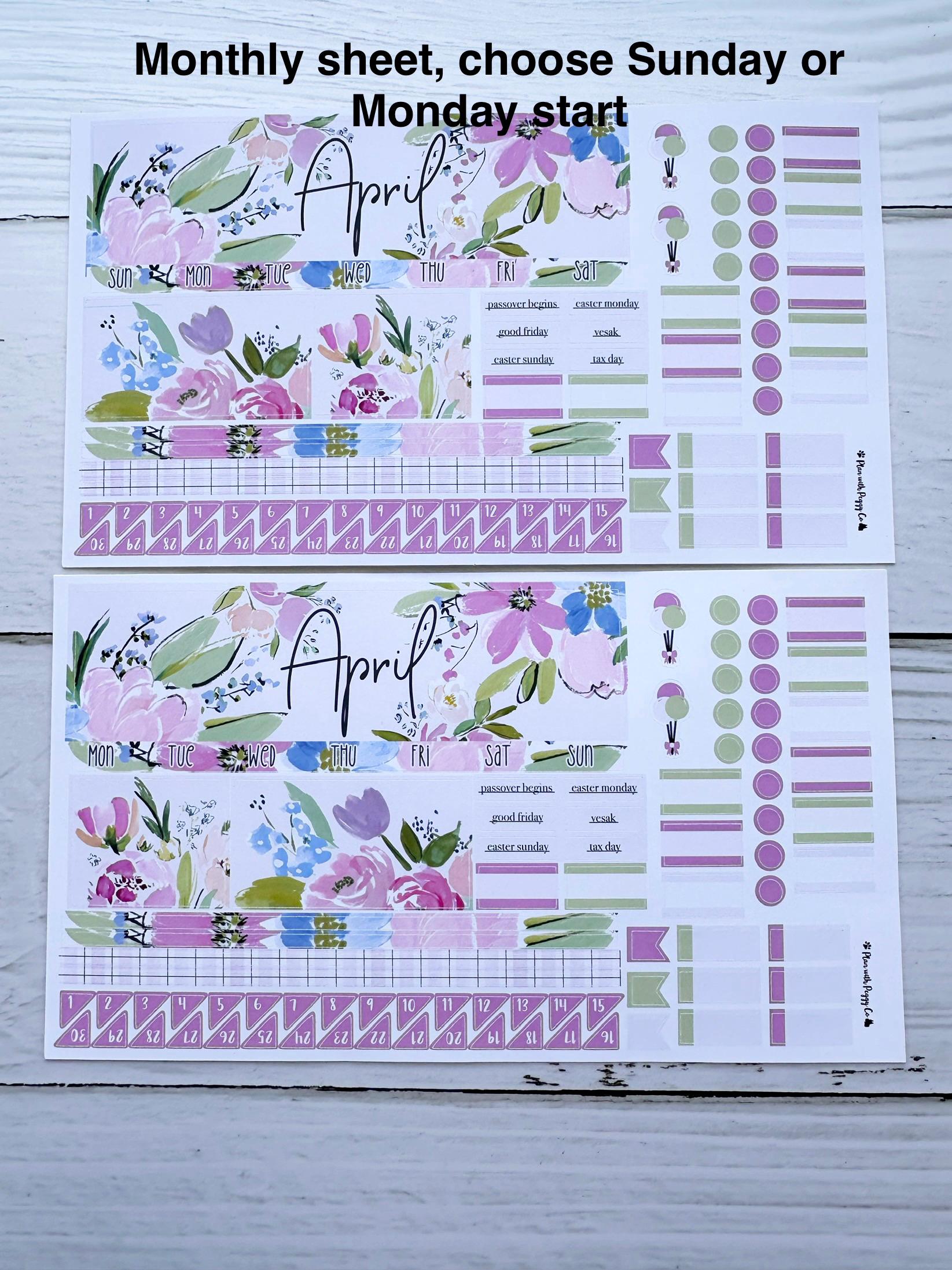 April 2026 for the SMALL Laurel Denise Anne and Nancy Planners - Etsy