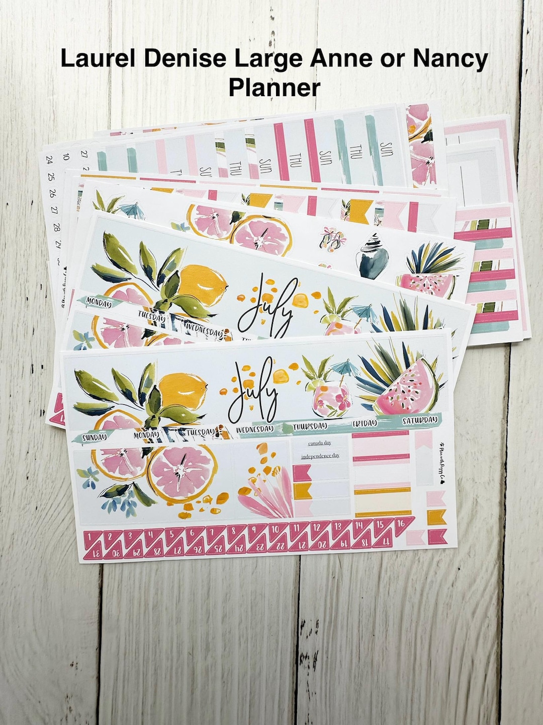 July 2026 for the Laurel Denise LARGE Anne and Nancy Planners - Etsy