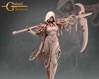 Female Reaper -  Designed by Galaad - 3D Printed Miniature - For  - Gaming