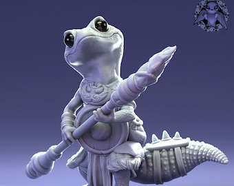 Leopard Gecko Spearman | Tabletop or Display Scale | D&D