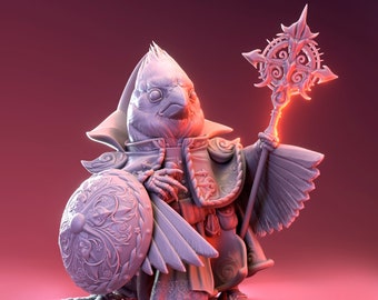 The Cardinal Cardinal - Bird - Priest - Cleric - Pepunki Creatures - 3D Printed Miniature - For  - Gaming - Display - Painting