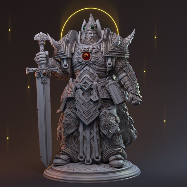 Uther Pendragon - From Father of the Legend Set - Mythreal Games - 3D Printed Miniature - Gaming - Display - Tabletop