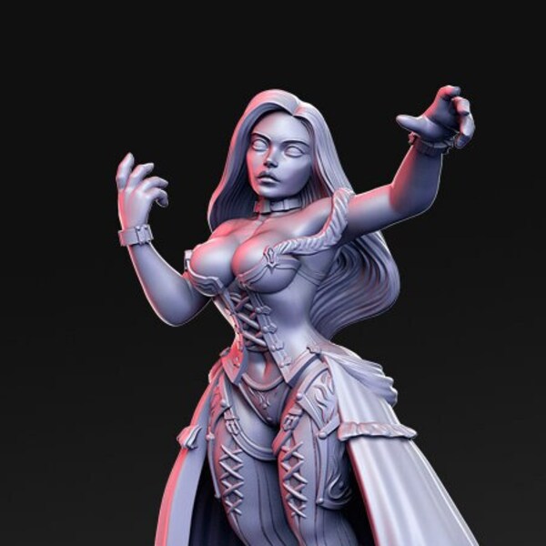 Mara - Vampire -  Designed by RNEstudio - 3D Printed Miniature - Gaming - Tabletop