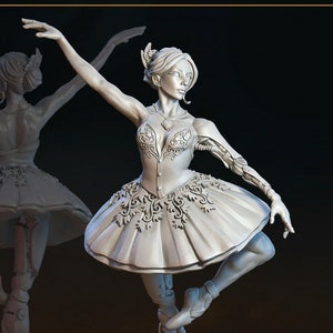 Ballerina - Macabre Dance of Tails and Sabers -  Designed by Great Grimoire - 3D Printed - Miniature - Gaming - Tabletop