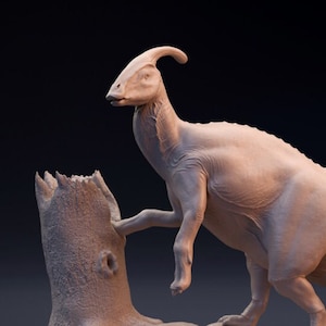 Parasaurolophus - Designed by Dino and Dog - 3D Printed - Miniature - Gaming - Tabletop - Display - Dinosaur