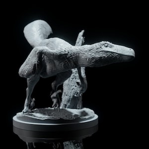Utahraptor - Running - Designed by Dino and Dog - 3D Printed - Miniature - Gaming - Tabletop - Display - Dinosaur