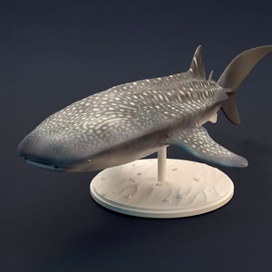 Whale Shark  -  3D Printed - Miniature - Figurine - Sculpture - DIY Paint Your Own