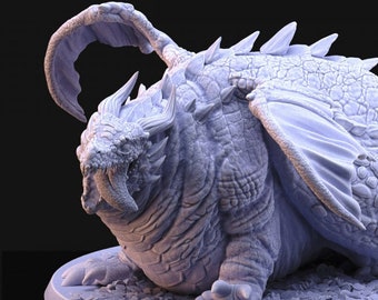 Chunky Dragon - Fat Dragon - Chonker - 3D Printed Miniature Designed by Imp3dsion -Gaming - Painting