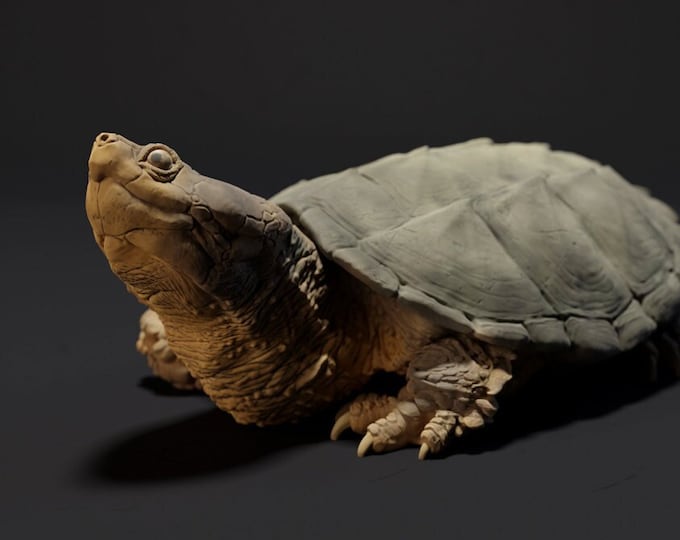 Realistic Alligator Snapping Turtle Model Plastic Figure With Movable ...
