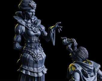 Anthelia - The Blood Countess - Faces of a Dying World - MÖRK BORG  - Designed by Flesh of Gods - 3D Printed Miniature - Gaming - Tabletop