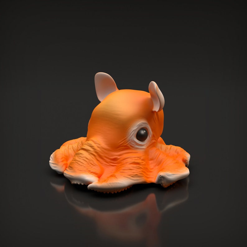 Dumbo Octopus Designed by Animal Den Miniatures 3D Printed Miniature Figurine Sculpture DIY Paint Your Own image 4