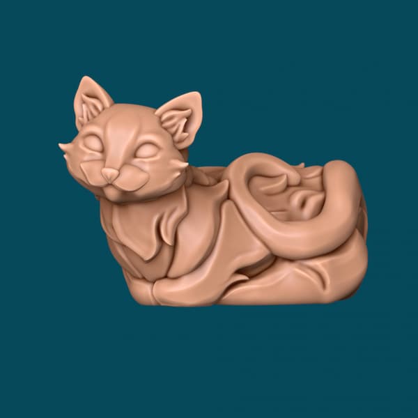 Kitty Loaf - Cat - Basing Bit - 3D Printed Miniature designed by Awkward Penguin's Minis - Gaming - Tabletop
