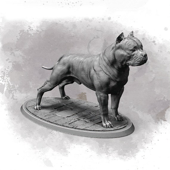 American Bully Dog 3D model 3D printable