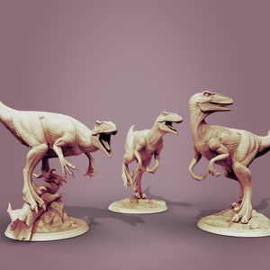 Utahraptor - Raptor - Dinosaur - 3 styles to choose from - Jurassic Tribe - 3D Printed Miniature - Designed by Clynche -  - Gaming