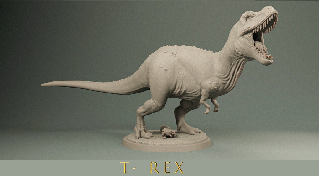 T-rex Dinosaur Tyrannosaurus Rex 3D Printed Miniature Dinoworld ...