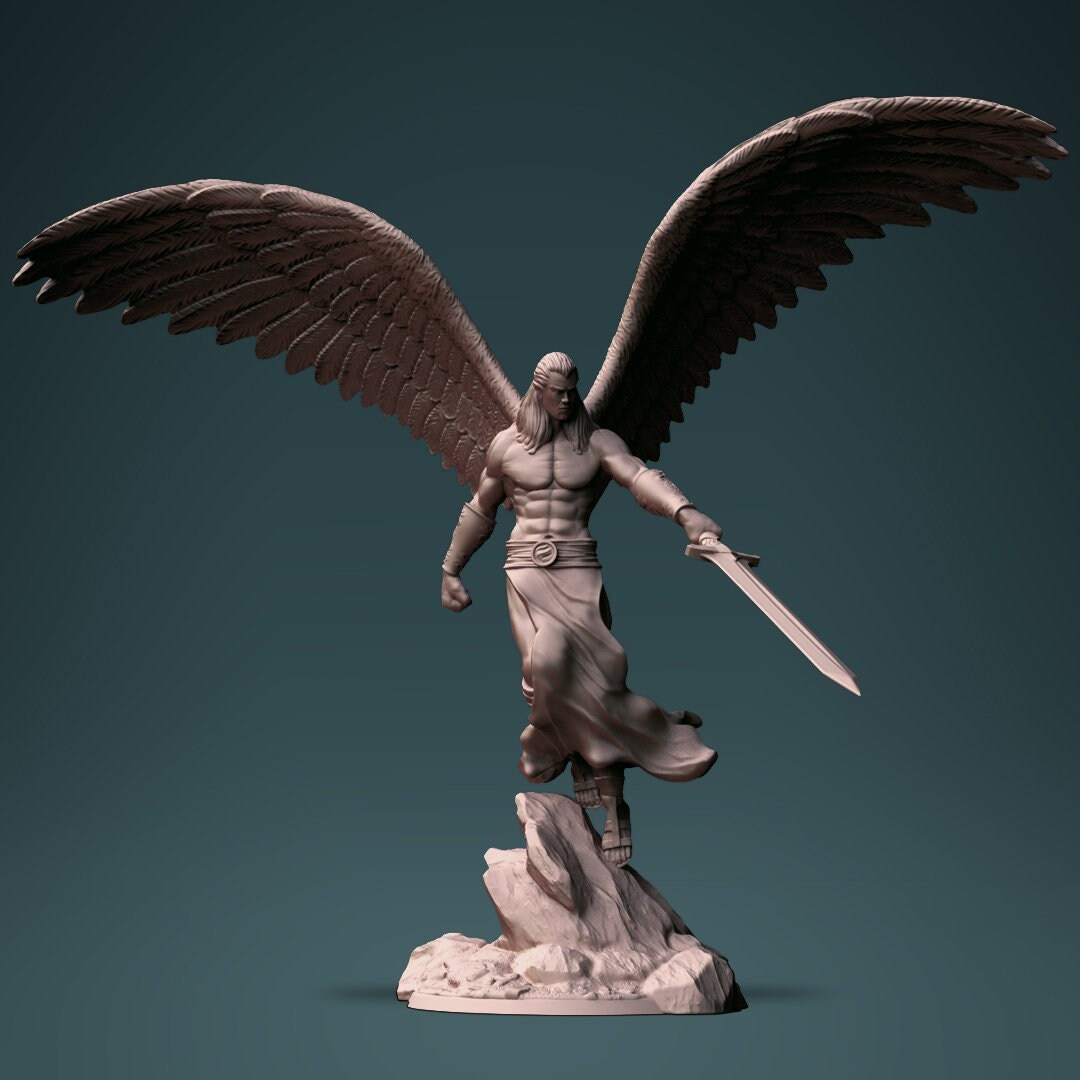 Angel 1 3D Printed Miniature Designed by Clynche Gaming Etsy