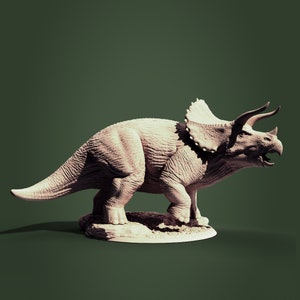 Triceratops  - Jurassic Tribe - 3D Printed Miniature - Designed by Clynche -  - Gaming - Dinosaur