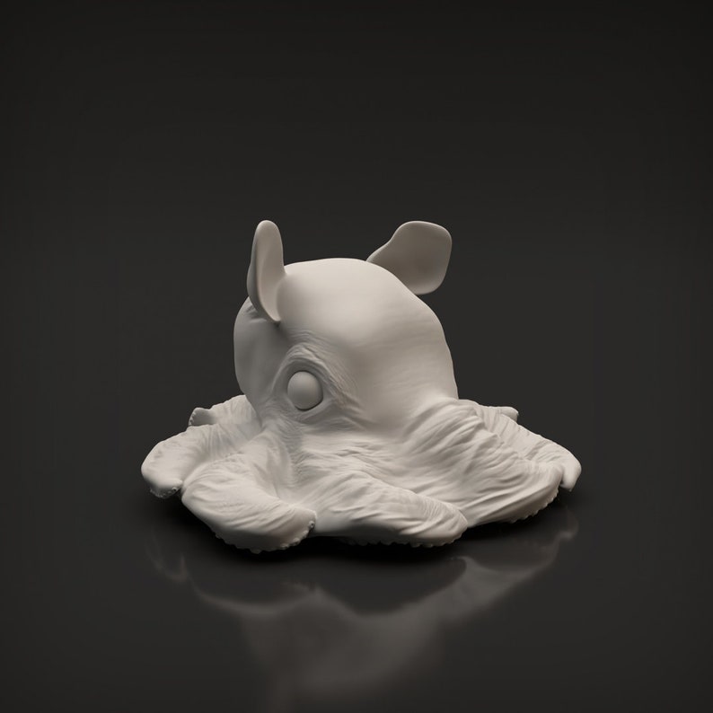 Dumbo Octopus Designed by Animal Den Miniatures 3D Printed Miniature Figurine Sculpture DIY Paint Your Own image 2